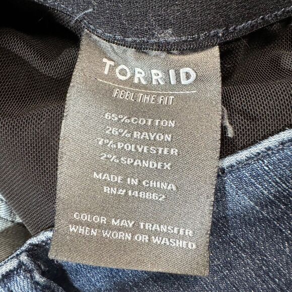 Torrid Jeans Womens 20 Blue Premium Stretch Bombshell Skinny Solid Comfort - Picture 8 of 10
